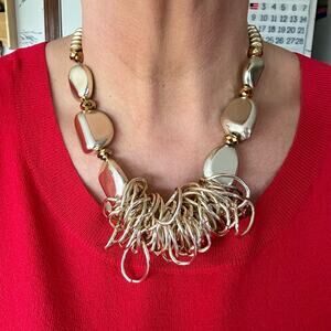 BOGO FREE STATEMENT AURA SCATTER NECKLACE GOLD